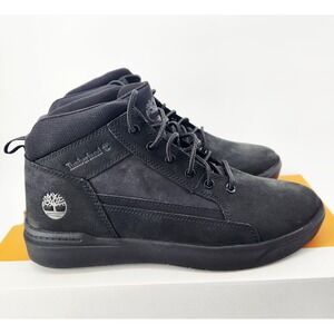 Timberland Allston Mid Lace Sneaker Black Nubuck Mens 9 TB0A69V5EQ4